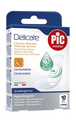 CEROTTO PIC DELICATE 25X72 MM ANTIBATTERICO 10 PEZZI - Farmaciapacini.it