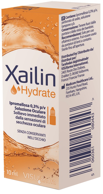 XAILIN HYDRATE GOCCE OCULARI IPROMELLOSA 0,3% FLACONE MULTIDOSE 10 ML - Farmaciapacini.it