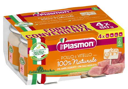 PLASMON OMOGENEIZZATO POLLO VITELLO 4 PEZZI 80 G - Farmaciapacini.it