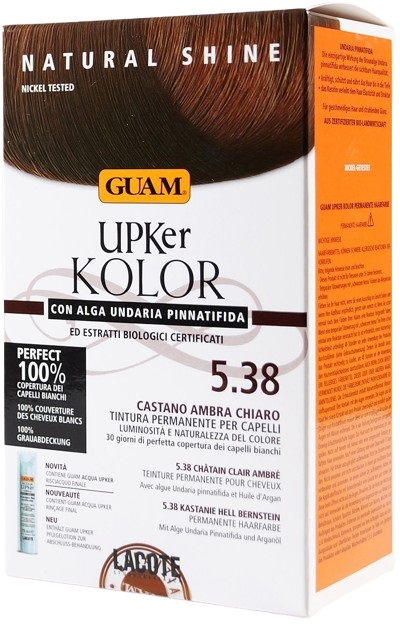 GUAM UPKER KOLOR TINTA CAPELLI 5,38 CASTANO AMBRA CHIARO CON ALGA UNDARIA PINNATIFIDA - Farmaciapacini.it