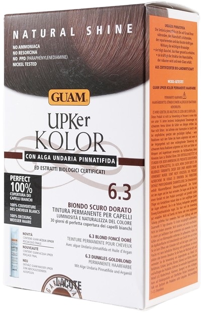 GUAM UPKER KOLOR TINTA CAPELLI 6,3 BIONDO SCURO DORATO CON ALGA UNDARIA PINNATIFIDA - Farmaciapacini.it