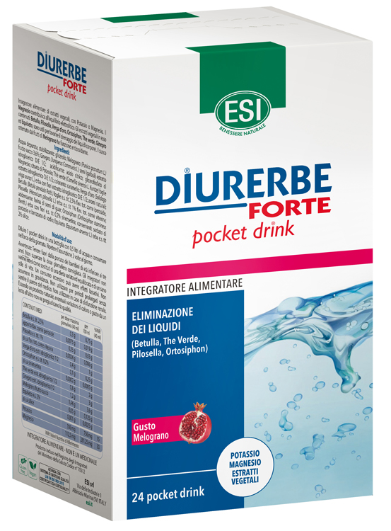 ESI DIURERBE FORTE POCKET DRINK MELOGRANO 24 X 20 ML - Farmaciapacini.it