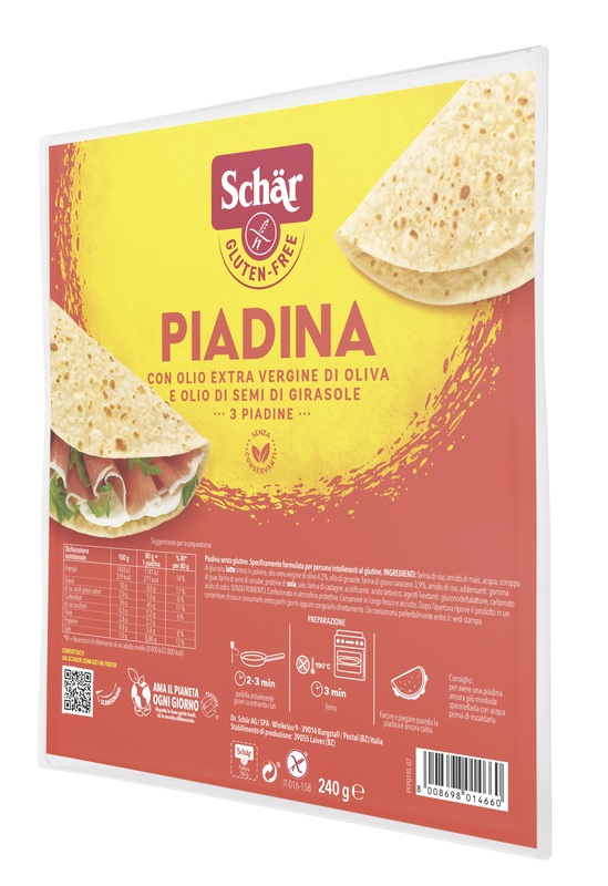 SCHAR PIADINA SENZA GLUTINE 240 G - Farmaciapacini.it