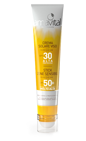 AMAVITAL COMBI CREMA SOLARE SPF30 VISO 40 ML + STICK LABBRA SPF50+ 4 ML - Farmaciapacini.it