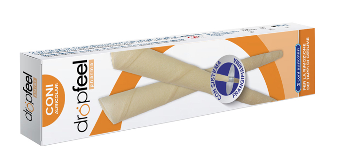 DROPFEEL PHARMA CONI AURICOLARI CON SISTEMA FRANGIFIAMMA 2 PEZZI - Farmaciapacini.it