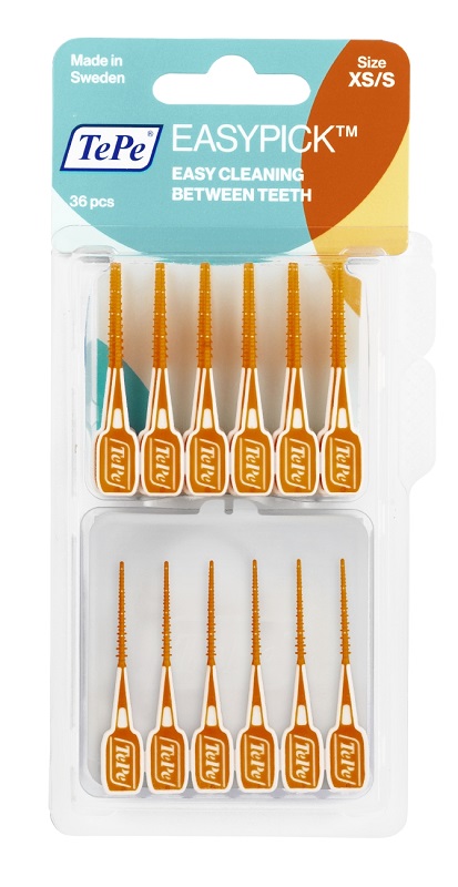 TEPE SCOVOLINI EASYPICK EXTRASMALL/SMALL ARANCIONE 36 PEZZI - Farmaciapacini.it