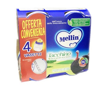 MELLIN OMOGENEIZZATO TACCHINO 4X80 G - Farmaciapacini.it