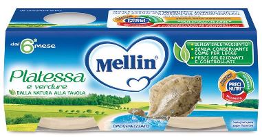 MELLIN OMOGENEIZZATO PLATESSA 2X80 G - Farmaciapacini.it