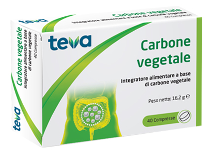 CARBONE VEGETALE TEVA 40 COMPRESSE 16,2 G - Farmaciapacini.it