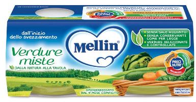 MELLIN OMOGENEIZZATO VERDURE MISTE 2 X 80 G - Farmaciapacini.it