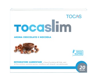TOCASLIM CREMA DI CIOCCOLATO E NOCCIOLA 20 BUSTE DA 18 G - Farmaciapacini.it