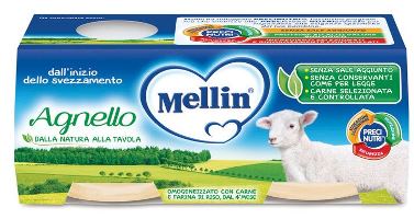 MELLIN OMOGENEIZZATO AGNELLO 2 PEZZI X 80 G - Farmaciapacini.it