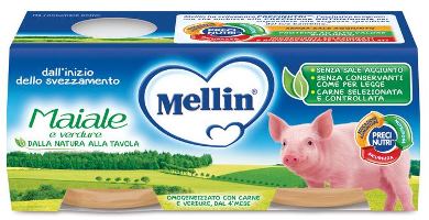 MELLIN OMOGENEIZZATO MAIALE CON VERDURE 2 PEZZI X 80 G - Farmaciapacini.it