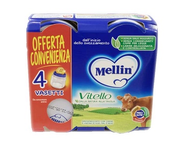 MELLIN OMOGENEIZZATO VITELLO 4 PEZZI X 80 G - Farmaciapacini.it