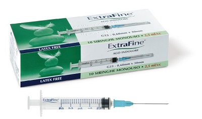 SIRINGA IPODERMICA EXTRAFINE 2,5 CC G23 0,60X30 10 PEZZI - Farmaciapacini.it