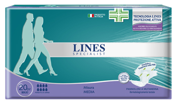 LINES SPECIALIS PANNOLONE A MUTANDINA MAXI MEDIA FARMA 20 PEZZI - Farmaciapacini.it