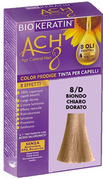 BIOKERATIN ACH8 COLOR PRODIGE 8/D BIONDO CHIARO DORATO - Farmaciapacini.it