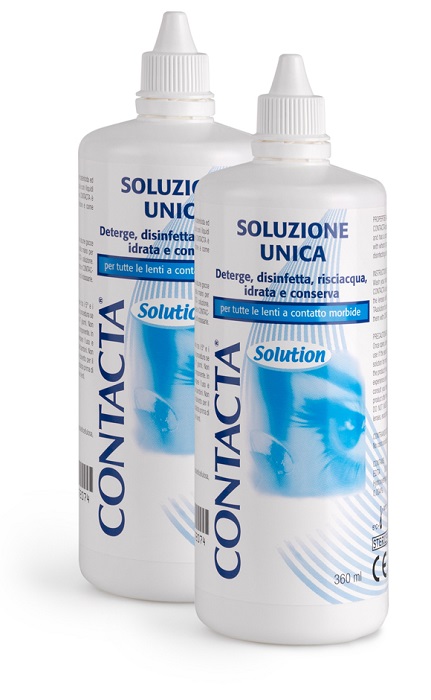 SOLUZIONE PER LENTI A CONTATTO CONTACTA 2 PEZZI 360 ML - Farmaciapacini.it