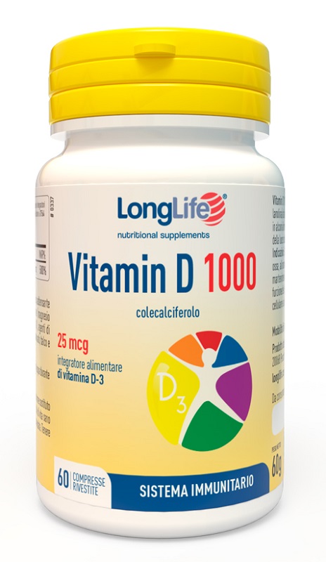 LONGLIFE VITAMIN D 1000UI 60 COMPRESSE RIVESTITE - Farmaciapacini.it