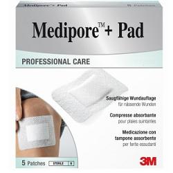 MEDICAZIONE MEDIPORE+PAD 5X7,2CM 5PEZZI - Farmaciapacini.it