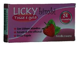 LICKY CARAMELLE BAMBINI PER TOSSE E GOLA FRAGOLA 70 G - Farmaciapacini.it