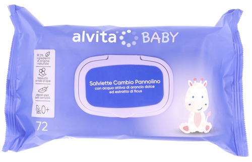 ALVITA BABY SALVIETTE CAMBIO PANNOLINO 72 PEZZI - Farmaciapacini.it