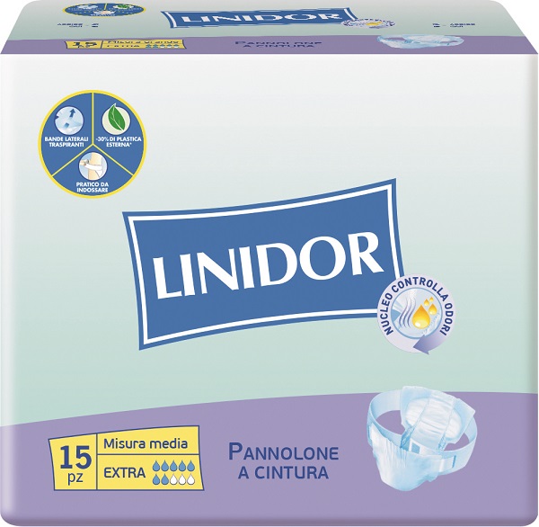 PANNOLONE LINIDOR PERFECT CARE EXTRA A CINTURA MM 15 PEZZI - Farmaciapacini.it