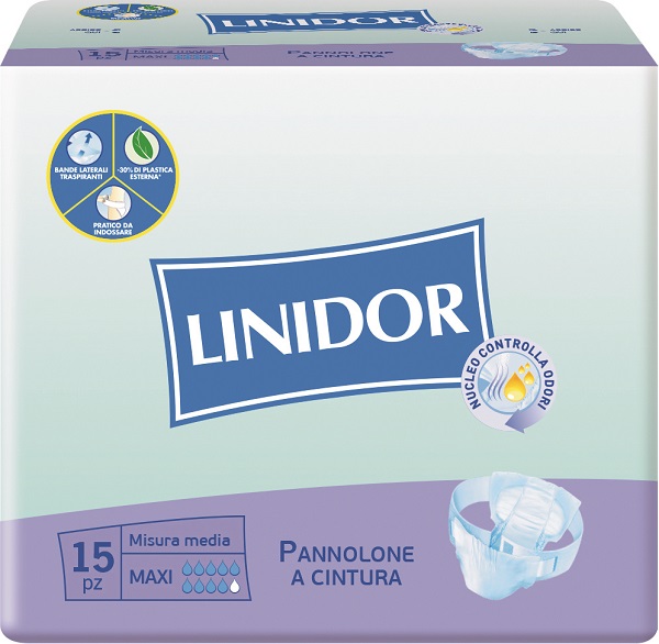 PANNOLONE LINIDOR A CINTURA MAXI MISURA MEDIA 15 PEZZI - Farmaciapacini.it
