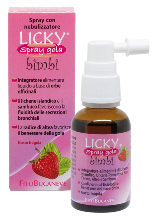 LICKY SPRAY BAMBINI GOLA FRAGOLA 30 ML - Farmaciapacini.it