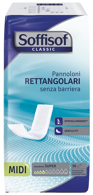 SOFFISOF CLASSIC PANNOLONE RETTENGOLARE SENZA BARRIERA 30 PEZZI - Farmaciapacini.it