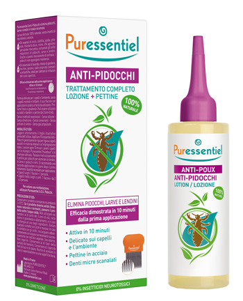 LOZIONE ANTIPIDOCCHI 100 ML + PETTINE PURESSENTIEL - Farmaciapacini.it
