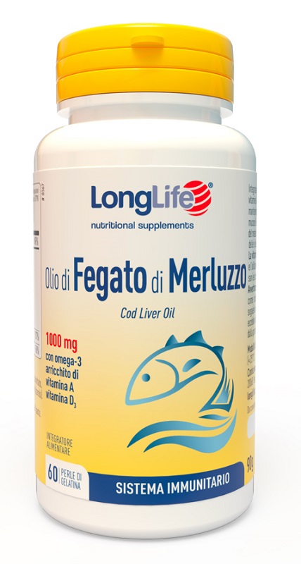 LONGLIFE OLIO FEGATO MERLUZZO 1000 MG 60 PERLE - Farmaciapacini.it