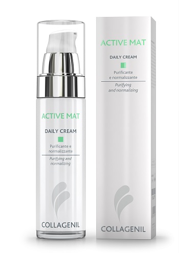 COLLAGENIL ACTIVE MAT DAILY CREAM SEBOREGOLATRICE/PURIFICANTE PER LA PELLE DEL VISO FLACONE 50 ML - Farmaciapacini.it