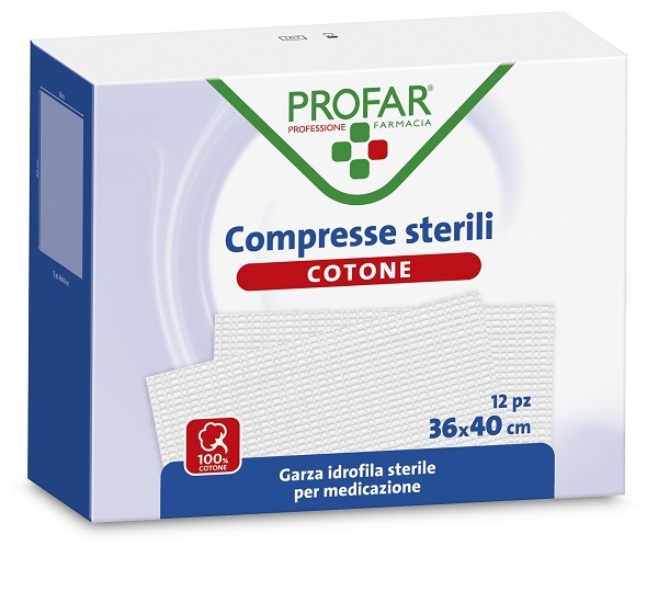 COMPRESSE IN COTONE 12 PEZZI 36 X 40 CM PROFAR - Farmaciapacini.it