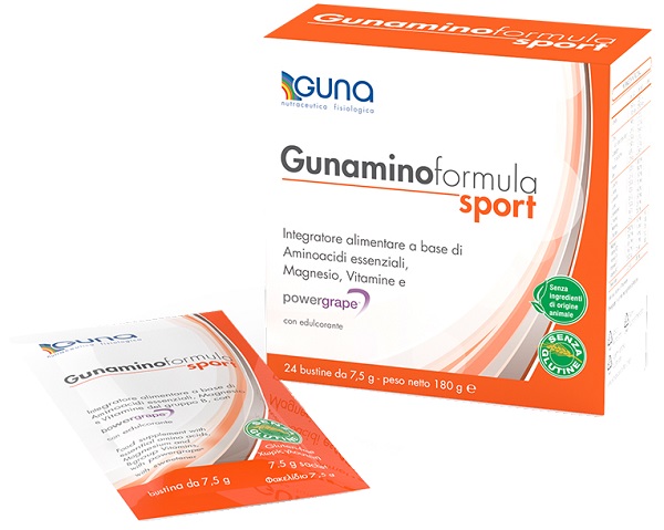 GUNAMINO FORMULA SPORT 24 BUSTE 180 G - Farmaciapacini.it