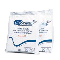SACCA DI DRENAGGIO DA LETTO PER INCONTINENZA UROSYSTEM TUBO 130 CM CON SCARICO 30 PEZZI - Farmaciapacini.it
