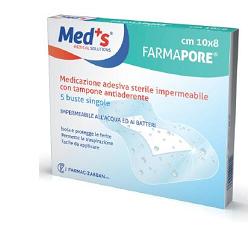 MEDS PORE MEDICAZIONE IN POLIURETANO ADESIVA IMPERMEABILE 10X6CM 5 PEZZI - Farmaciapacini.it
