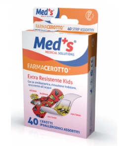 CEROTTO MEDS STRIPS KIDS IPOALLERGENICO ASSORTITI 40 PEZZI - Farmaciapacini.it