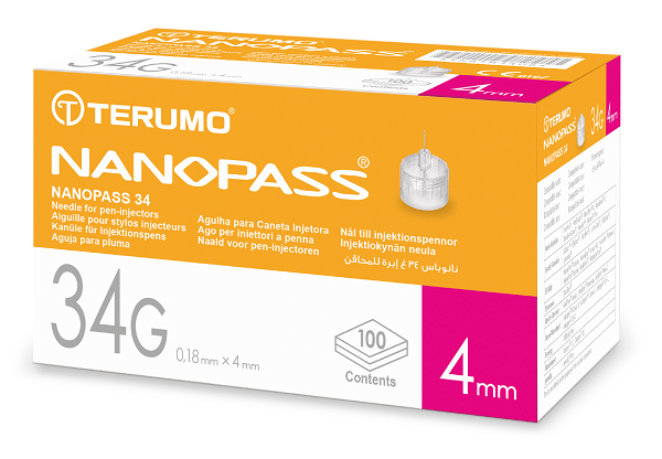 AGO PER PENNA DA INSULINA NANOPASS GAUGE 34 LUNGHEZZA 4 MM 100 PEZZI - Farmaciapacini.it