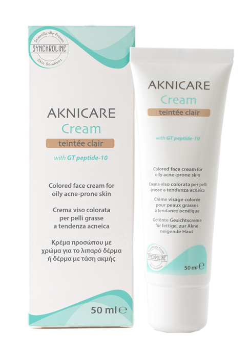 CREMA TRATTANTE COLORATA PER PELLE ACNEICA AKNICARE CREAM TEINTEE CLAIR TUBETTO 50 ML - Farmaciapacini.it