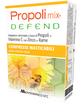PROPOLI MIX DEFEND 30 COMPRESSE MASTICABILI GUSTO ARANCIA - Farmaciapacini.it