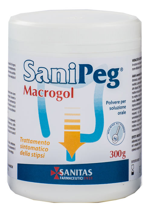 SANIPEG MACROGOL POLVERE PER SOLUZIONE ORALE BARATTOLO 300 G - Farmaciapacini.it