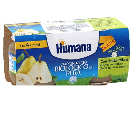 HUMANA OMOGENEIZZATO PERA BIO 2 VASETTI 100 G - Farmaciapacini.it