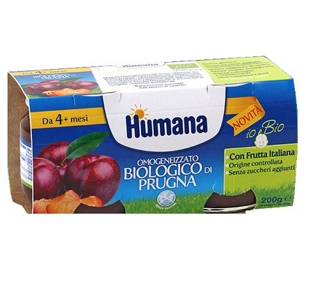 HUMANA OMOGENEIZZATO PRUGNA BIO 2 VASETTI 100 G - Farmaciapacini.it