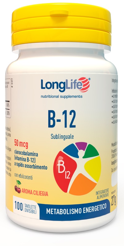 LONGLIFE B12 50MCG SUBLINGUALE 100 TAVOLETTE - Farmaciapacini.it