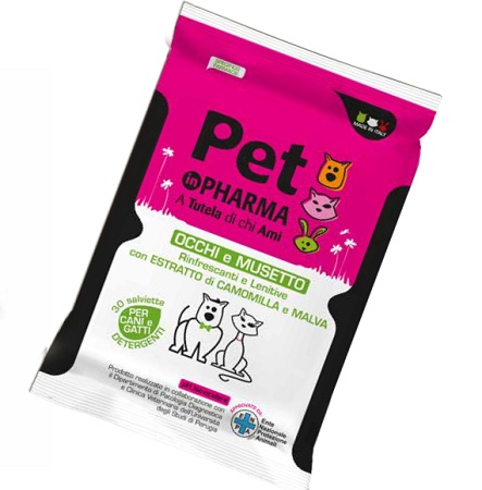 PET IN PHARMA SALVIETTINE OCCHI MUSO 30 PEZZI - Farmaciapacini.it