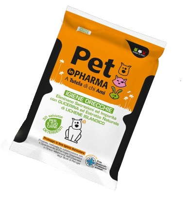 PET IN PHARMA SALVIETTINE ORECCHIE CANE 30 PEZZI - Farmaciapacini.it
