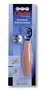 CREDO TAGLIACALLI DI SICUREZZA CROMATO CON 1 CLIP COLORE ALBICOCCA - Farmaciapacini.it