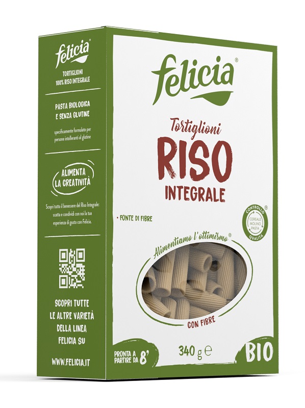 FELICIA BIO RISO INTEGRALE TORTIGLIONI 340 G - Farmaciapacini.it