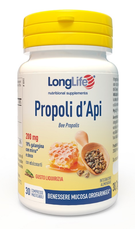 LONGLIFE PROPOLI D'API 30 COMPRESSE - Farmaciapacini.it